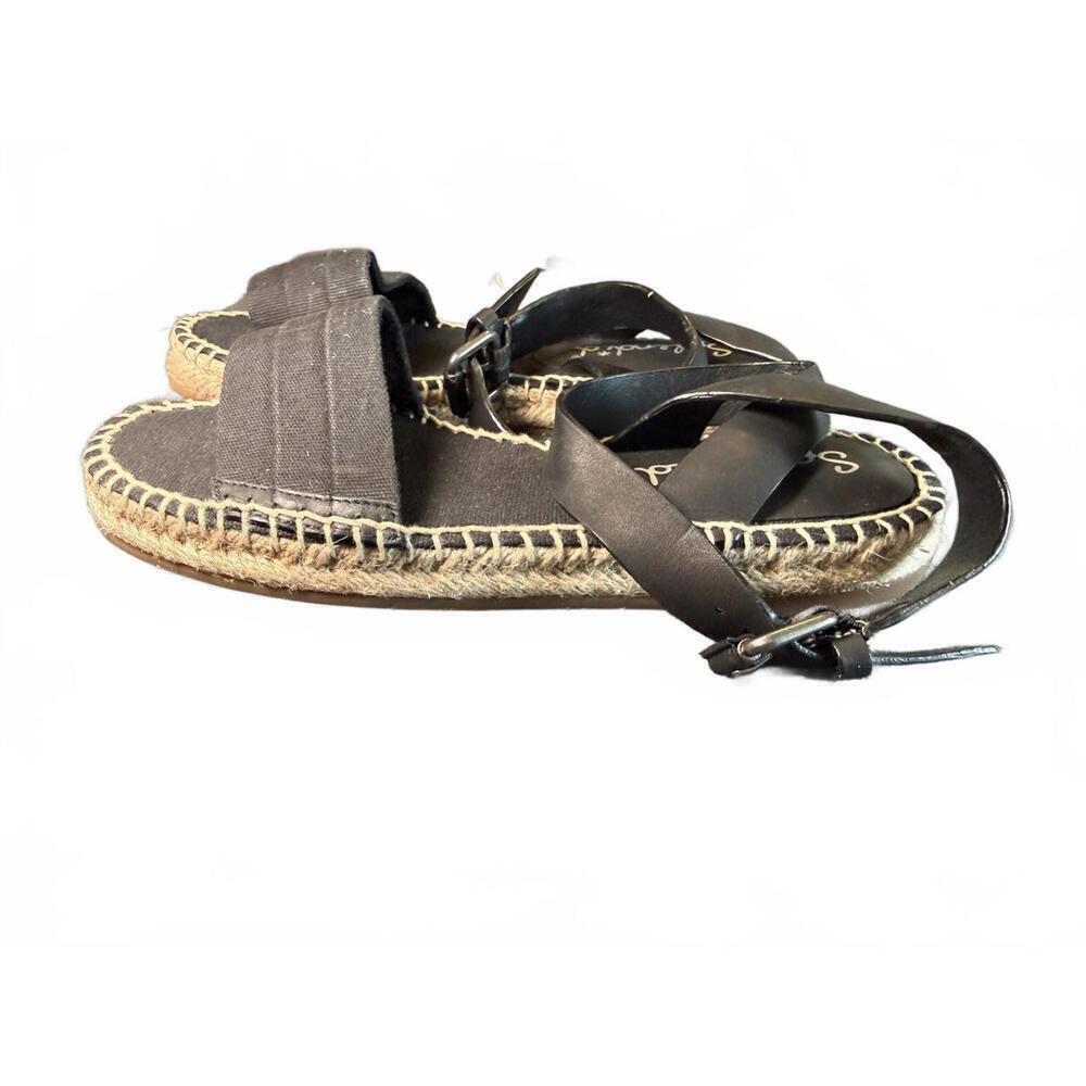 Splendid Black Espadrille Sandals with Ankle Strap, size 6